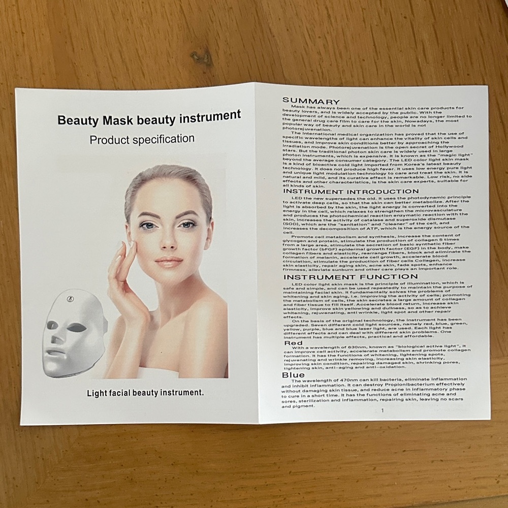 LED Light Therapy Face Mask - Picture 7 of 8